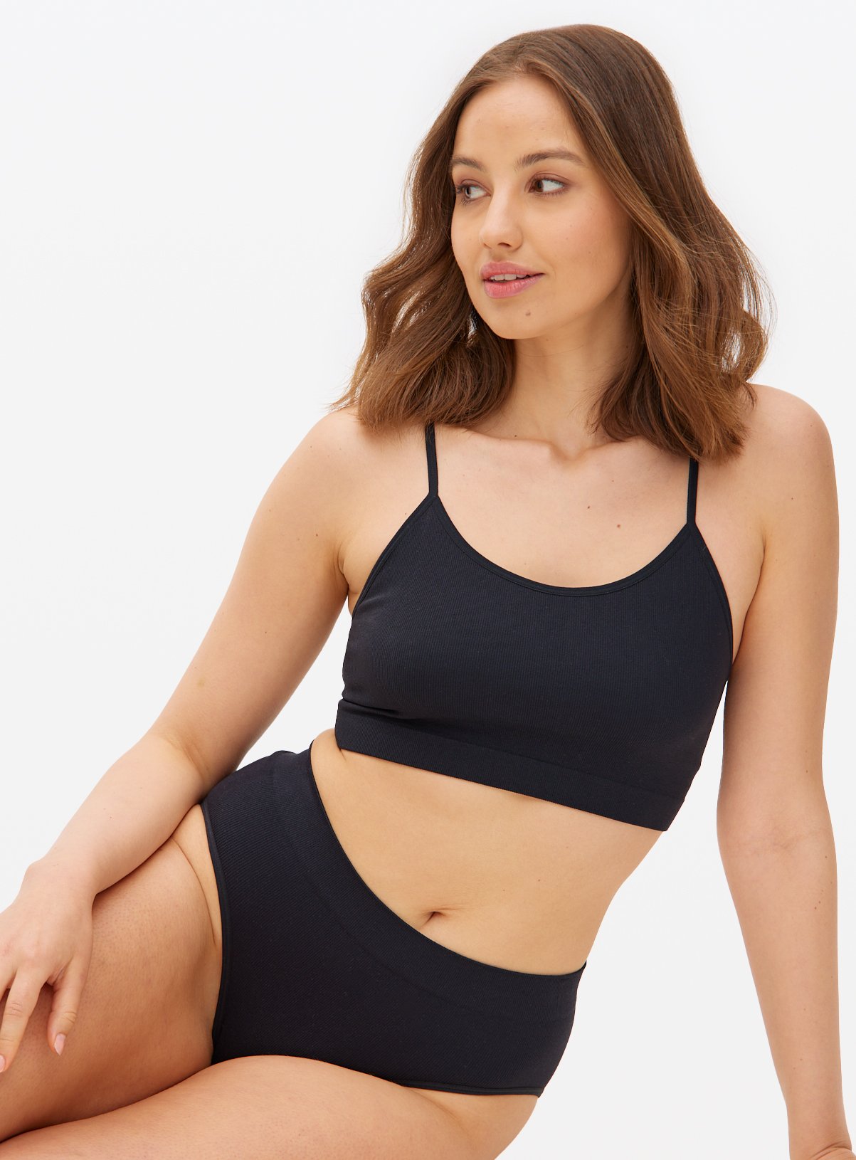 Seamfree Ribbed Crop Top 3 Pack S - Image 2 thumbnail